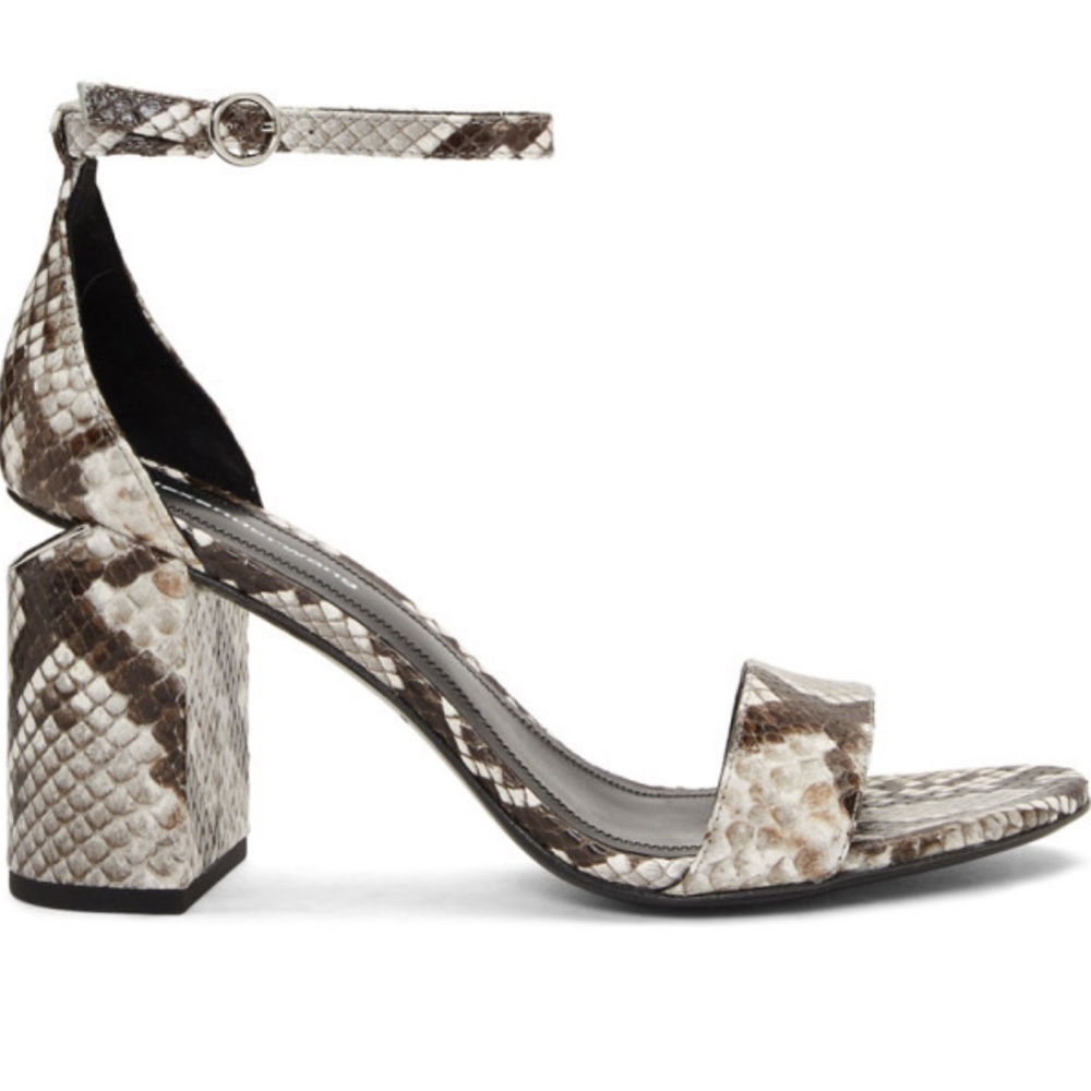 Alexander Wang Brown Snakeskin Heels